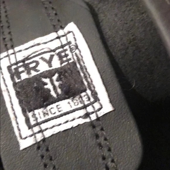 Frye Black Leather Combat Boots - Picture 6 of 8